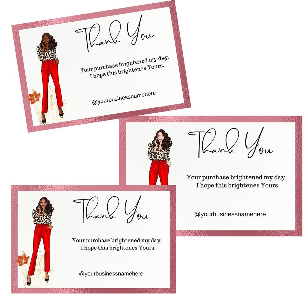 Business Cards, Thank You Card, Insert Packaging Card